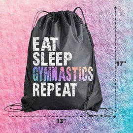 Gymnastics Gift Set – Rose Gold "She Believed She Could" Bracelet, Drawstring Bag, Hair Ties & Hand Sanitizer Holder – Accessories for Gymnasts