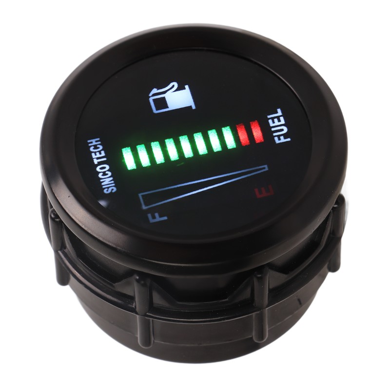 52mm Oil Fuel Level Gauge Meter Indicator LED Flashing Reminder