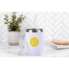 Vaso de vino de acero inoxidable aislado para amantes del