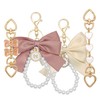 Nalefow 4Pcs Purse Extender Chain & Bow Keychain Kit -