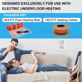 HEATIT ET-72 Digital Programmable Thermostat with Large LCD Display for Floor Heating Systems