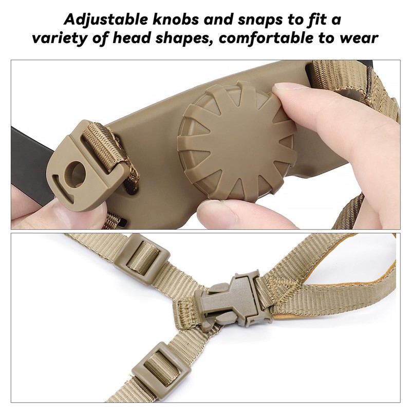 Yzpacc Tactical High Cut Helmet Chin Strap Adjustable Dial 4