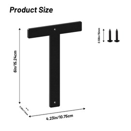 6 Inch House Numbers and Metal Letters for Outdoor Signs, House Numbers for Outside, Aluminum Address Letters and Numbers for Door, Mailbox, Garden, Perfect for Home or Office (Letter T)