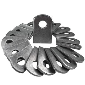 Sidco Supply 50 Pieces Welding Tabs - 1” W, 1 .5” H , 3/8” Hole, 1/8” Thick - Weld Tabs - Weld On Steel Tab - Flat Tab Brackets - Weld On Light Tabs - Steel Welding Tabs – Premium Grade