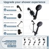 BRIGHT SHOWERS 9 Spray Settings Shower Head with Handheld High