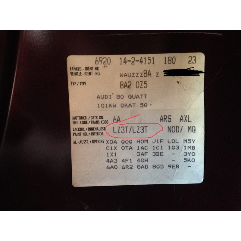 OEM アウディ タッチアップペイント ブラック LST0M2Y9TS