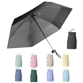 Aethryon Mini Travel Umbrella, Small UV Umbrella, Pocket Umbrella, Foldable Parasol, Travel Portable Pocket Umbrella, Parasol Portable, (Home), Warm sand colour