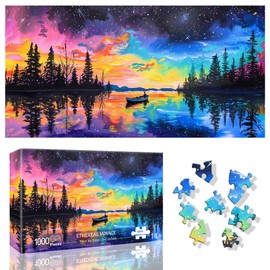 Ginfonr Puzzle 1000 Teile, Sternenhimmel Puzzle Erwachsene Herausforderndes Rätsel,Beobachter Puzzlespiele Für Die Ganze Familie, EIN Festliches Geschenk Für Freunde in Einer Schönen Verpackung
