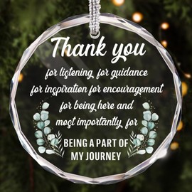 Thank You Gifts for Women Men, Employee Appreciation, Thank You Gift for Teacher Mentor Friends Leaders Employees Teachers Nurse Secretary - Boss Day Thanksgiving Day Christmas Glass Ornamen-46