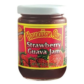 Hawaiian Sun Jelly and Jam Variety Pack One 10 oz glass jars Tropical Sweet fruits directly from the islands (Strawberry Guava Jam 2)