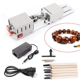 BACHIN Mini Lathe Wood Lathe Machine Diy Machining for Table Woodworking Wood DIY Tool Lathe Standard Set