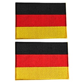Germany Flag Embroidered Patches (Set of 2) – 3.5” x 2.5” Iron-On/Sew-On Patches for Jackets, Hats, Backpacks, and Uniforms by Mr. Patches