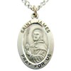 St James Solid Pewter One Inch Saint Medal with Stainless