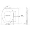 Kohler K-4774-0 Brevia Elongated White Toilet Seatwith Quick-Release Hinges And