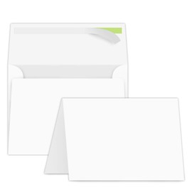 5" X 7" Heavyweight Blank White Greeting Card Sets - 30 Cards & Self Seal Envelopes