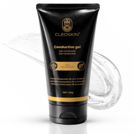 CLEOSKIN Gel Conductor Facial con Aloe Vera (150g) – Gel para Microcorriente, Radiofrecuencia y Ultrasonido para Hidratación Profunda y Efecto Lifting Reafirmante