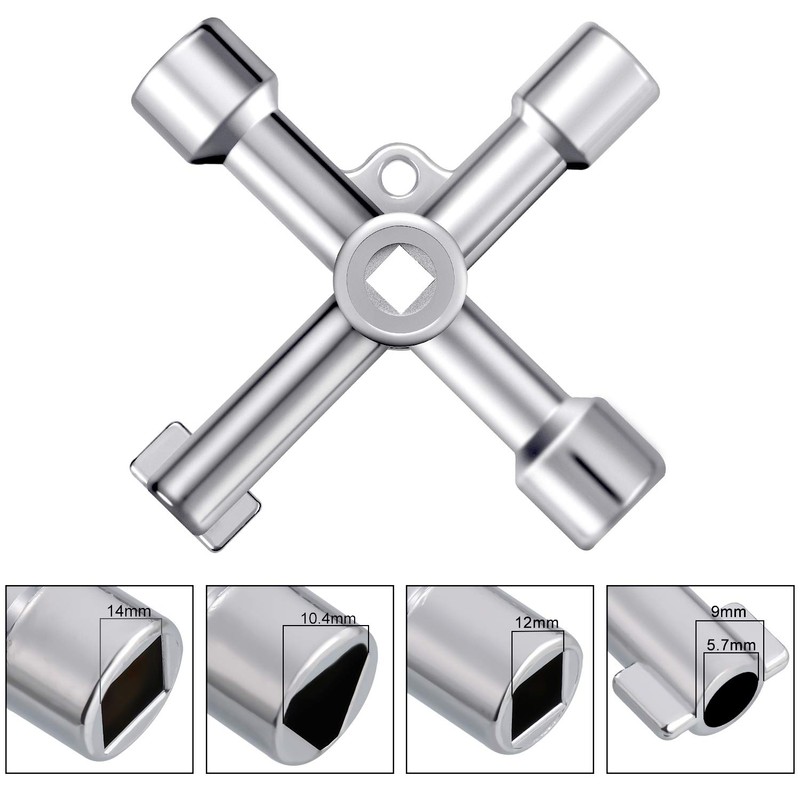 Mudder 11 Pcs Multi Functional Utility Key Kit Plumbers Key