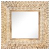 Gecheer Hand-Carved Mirror 19.7" x 19.7" x 1" Solid Mango