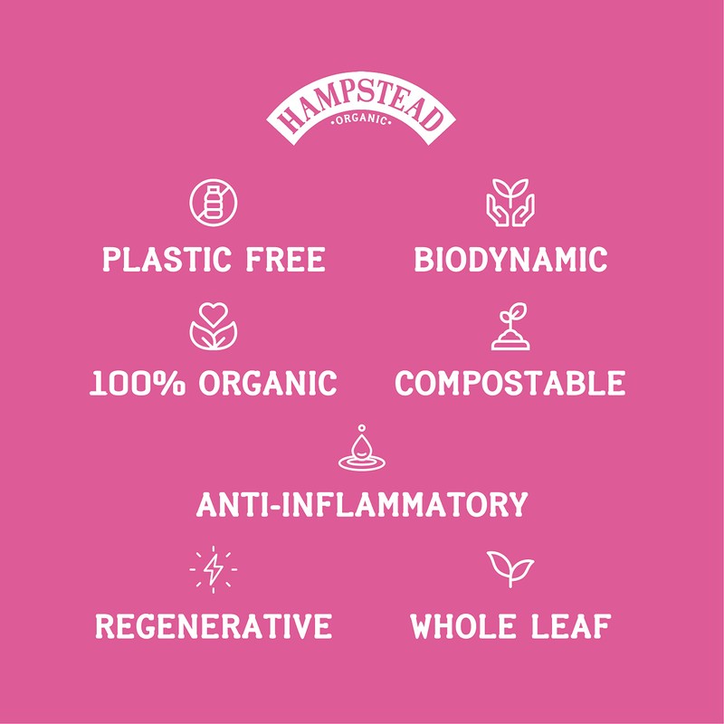 Hampstead Organic Rosehip Hibiscus 20 Teabags (Pack of 4 Total