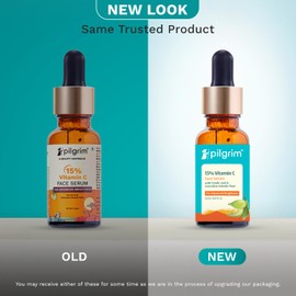 Pilgrim Pilgrim 15% Vitamin C Face Serum | Anti Aging Facial Serum with Ferulic Acid & Kakadu Plum | Reduces Fine Lines, Smooths Skin Texture & Improves Radiance | 0.68 Fl Oz (20ml)