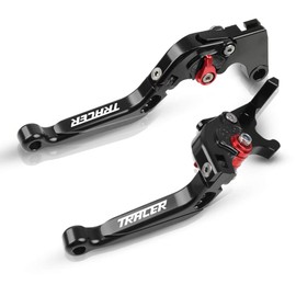 Adjustable Brake Clutch Lever CNC Aluminium for Tracer 700/GT 2018-2020 Tracer 900/GT 2018-2020 Tracer 900 ABS 2015-2020 MT09 Tracer 2014-2020 Tracer 7 GT (Black+Black+Red)