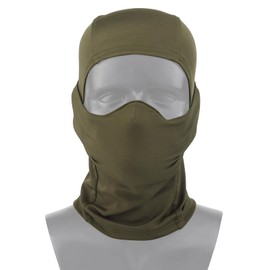 AOUTACC Balaclava Airsoft Mask, Ninja Style Tactical Airsoft Full Face Protective Mask, Soft Silicone Mask for Outdoor/Airsoft/Hunting/Paintball/Cycling-Green