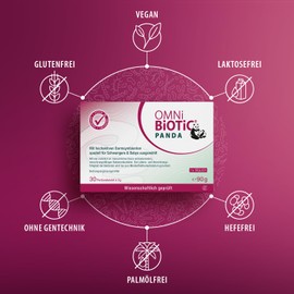OMNi BiOTiC OMNi BiOTiC PANDA | 7 Portionen (21g) | 4 Bakterienstämme | 3 Mrd. Keime pro Tagesdosis | Pulver | Vegan | Glutenfrei | Lactosefrei | Zur täglichen Anwendung | Geeignet für Mutter und Kind