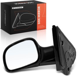 A-Premium Driver Side Manual Door Mirror - Compatible with Chrysler Town & Country 2001-2007, Voyager 2001-2003 & Dodge Caravan 2001-2007 - Non-Heated Manual Folding Black Outside Rear View Mirror