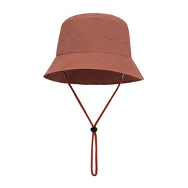 ZLYC Waterproof Bucket Hat for Women Men Quick Dry Outdoor Fishing Hats Packable Summer Hiking Beach Sun Hat (Solid Pale Chestnut)