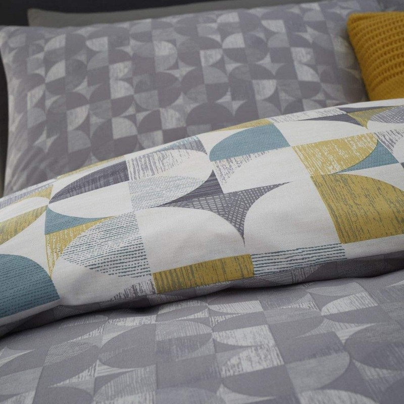 Catherine Lansfield Retro Circles Reversible Single Duvet Cover Set with
