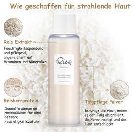 Soleneva Rice Toner Facial Toner, Moisturising Toner for Face with Rice Extract, Soothing Facial Toner for Skin Care & Pore Refining, Anti Ageing Face Toner 100 ml Skincare