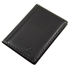 Elegant Credit/Business Card Holder with Contrast Stitching 12 Compartments MJ Design Germany Made In The Eu Various Colours and Designs Multicolour Design 1 / Schwarz