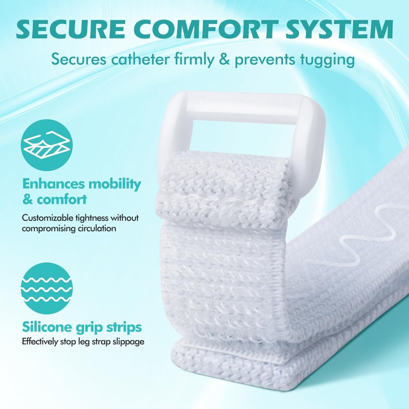 AurMirai Anti-Slip Catheter Leg Bag Strap, 16 in / 40