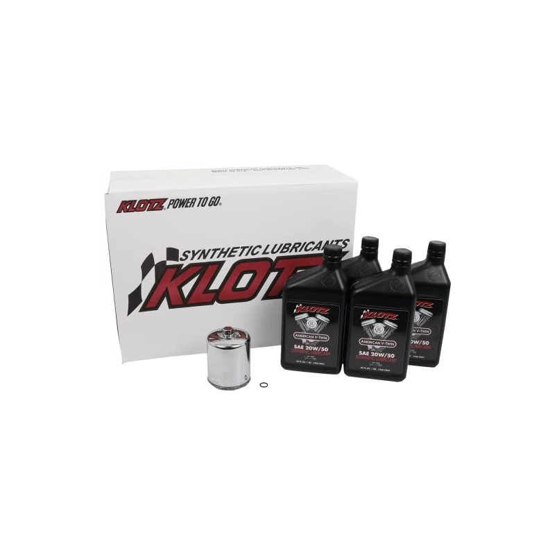 Klotz 20W/50 Synthetic Motor Oil Change Kit for Evolution Big