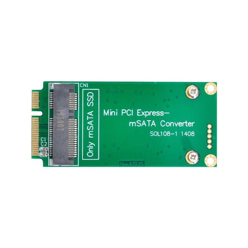 Cablecc 3x5cm mSATA Adapter to 3x7cm Mini PCI-e SATA SSD