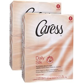 Caress Moisturizing Beauty Bar, Daily Silk, 4.25 oz, 8, ct, 2 Pack