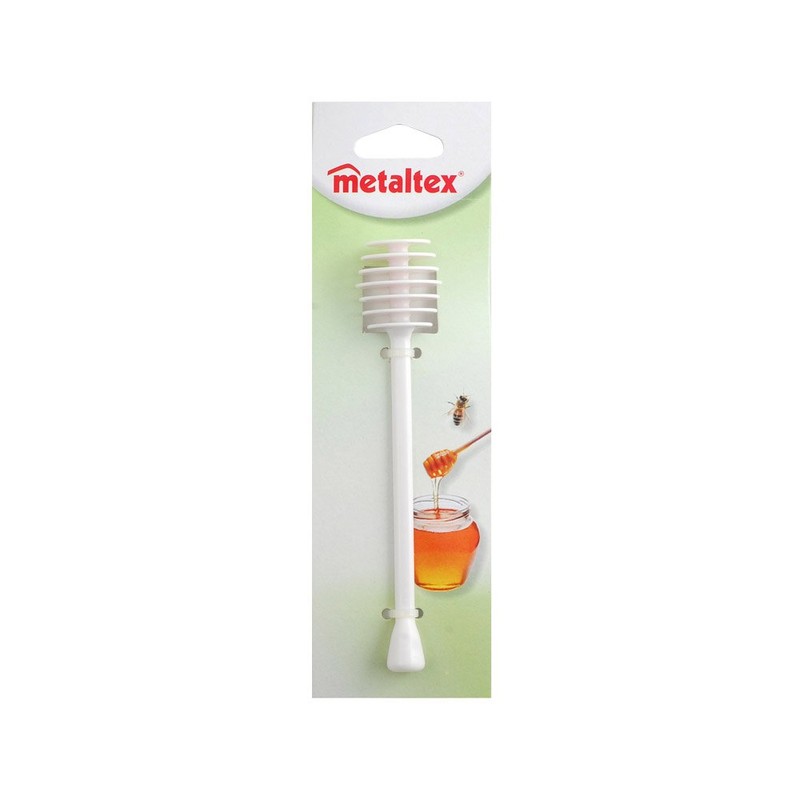 Metaltex Miele Dipper 15 cm, Acciaio Inossidabile, Bianco, 3,2 x