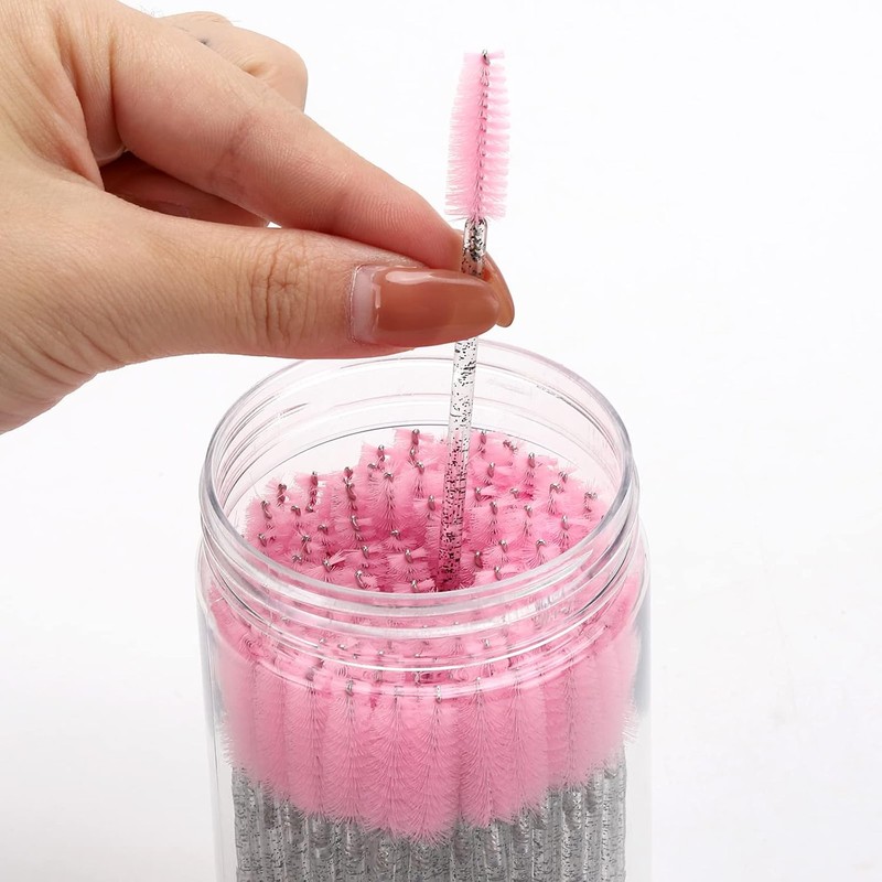 Tbestmax 100 Pcs Cepillo Desechable para Pestañas, Varitas de Mascara