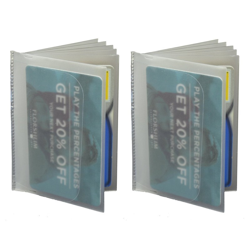 Set of 2 - Vinyl Wallet Inserts, Replacement Windows for