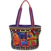Laurel Burch Dog Tails Patchwork Medium Tote 5210 (Multi)