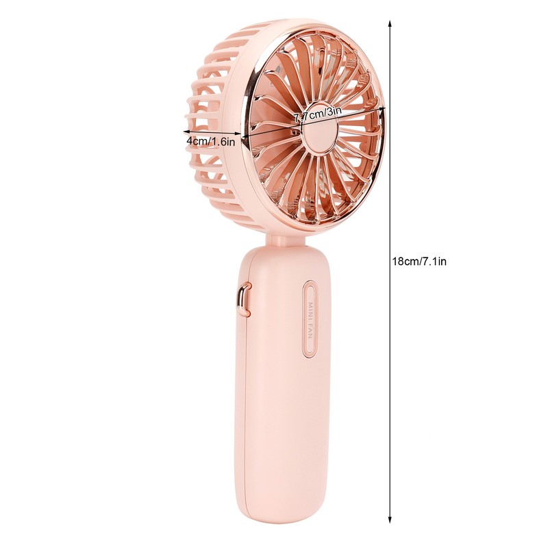 3 Gears Handheld Fan Mini Portable Table Cooler with Detachable