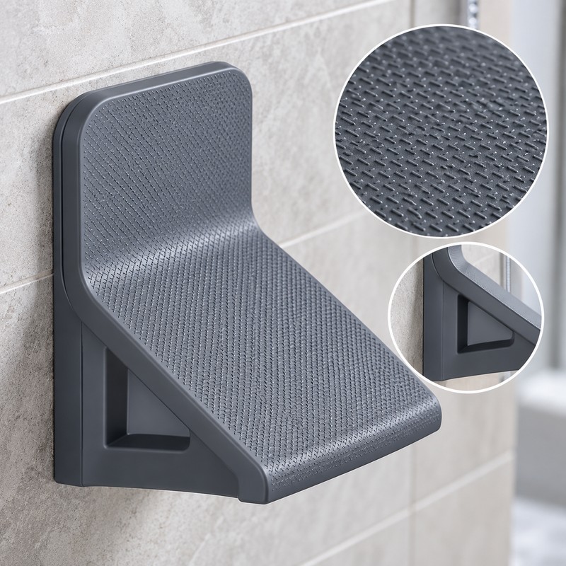 Bathroom Foot Rest for Body Cleaning – Freestanding Plastic Single-Tier