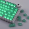 TYRIXKI Clear Keycaps, Green Custom Keycaps 75 Percent, 123 Keys