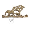 your castle Decorative Wall Hook with Animal Motif: Elephants, Cast