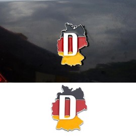 Maxhanest Metal German Flag Germany Map Car Side Trunk Emblem Badge Sticker Decal