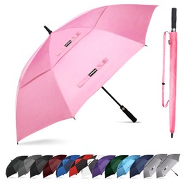 Trenovo Automatic Open Golf Umbrella, 47/54/62/68/72 Inch Extra Large Umbrella Oversize Double Vented Canopy, UV Protection Waterproof Windproof Stick Umbrellas for Rain Men and Women
