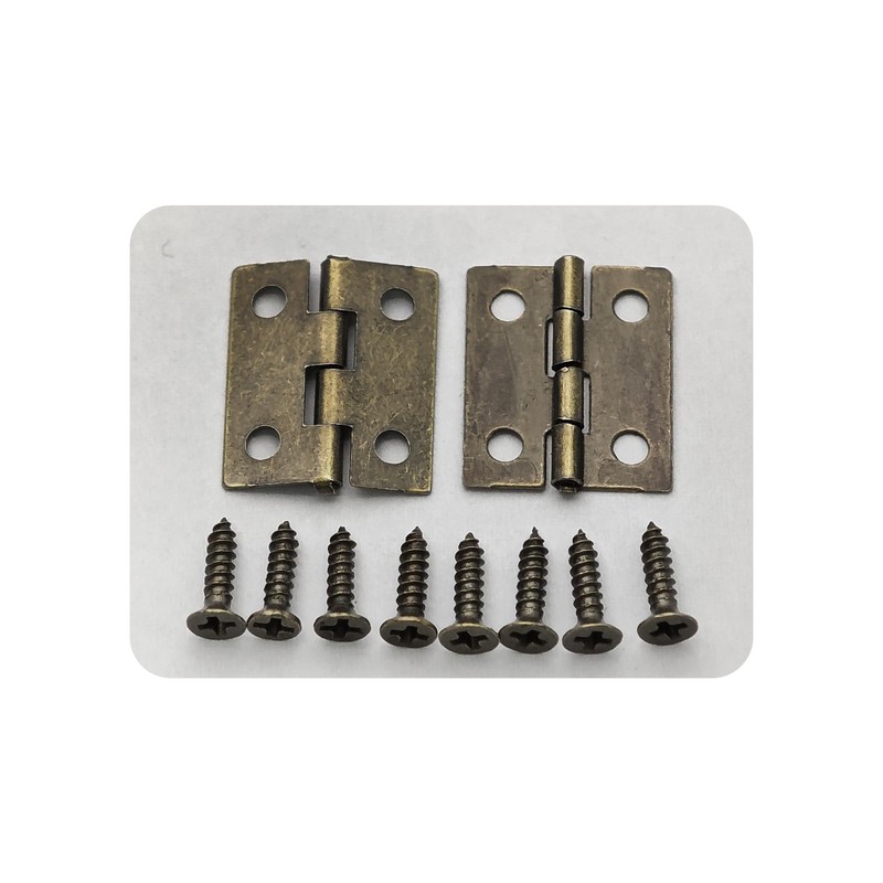 AUXBC 80Pcs 18x15mm Antique Bronze Mini Hinges for Wooden Box,