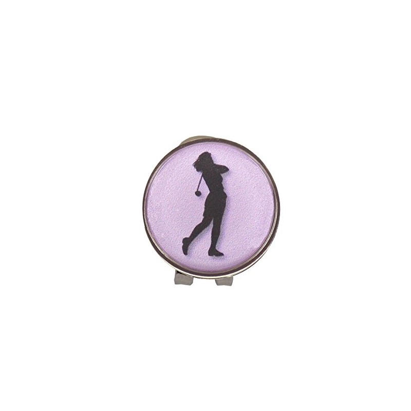 Mercia Golf Magnetic Hat Clip With Lady Golfer Ball Markers