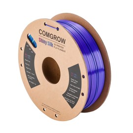 Comgrow Silk Shiny Blue Purple and Yellow 3D Printer Filament, Comgrow 3D Printing Materials Silk PLA 1.75mm, 3D Printing Filament +/-0.02mm, 1kg/2.2lbs Silk PLA