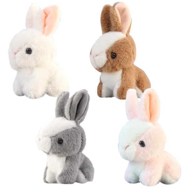 Fadcaer Bunny Plush Toys,4 Pcs Plush Rabbit Keychain Hanging Pendant,Easter